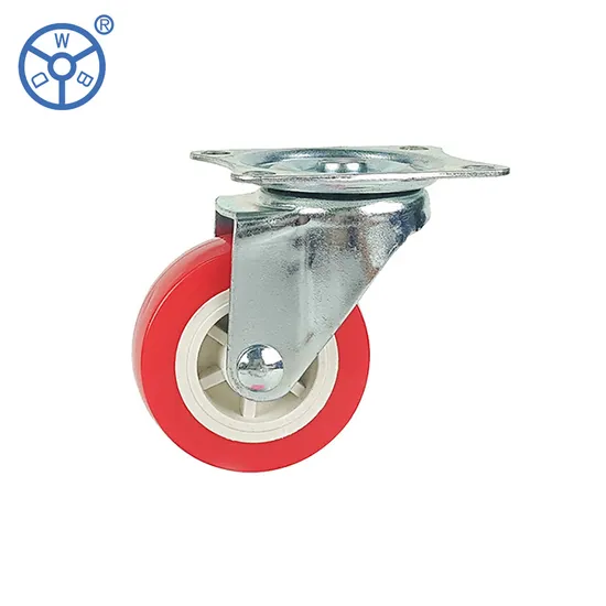 Light Duty Small Red Industrial PVC 2 Inch Castor Wheels
