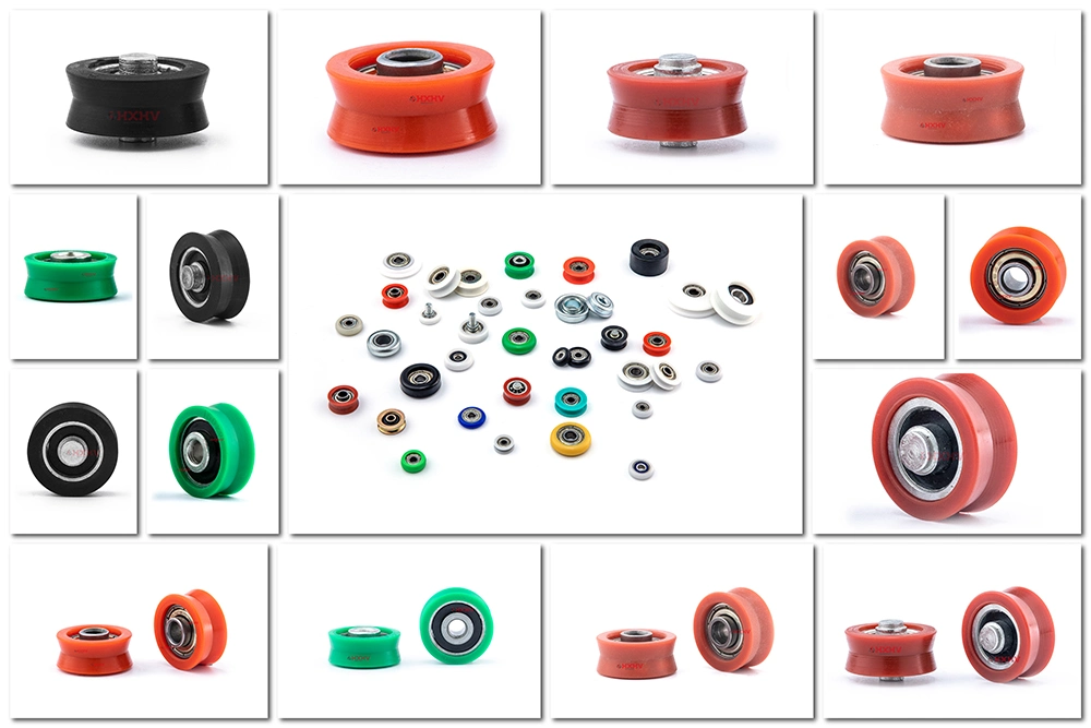 HXHV Single V groove window nylon bearing pulley sliding aluminium roller wheel for Furniture casters