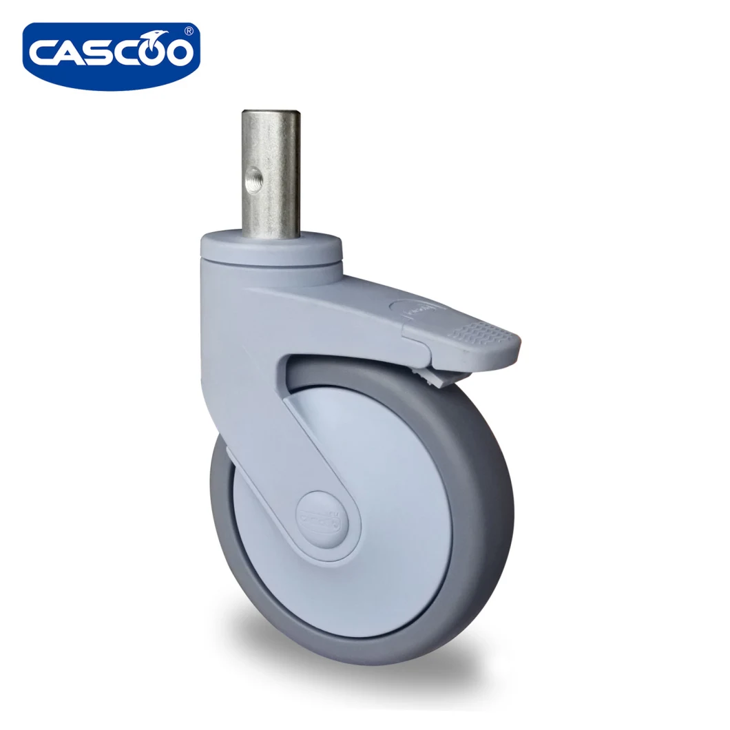 Cascoo Bolt Hole Stem Medical Swivel Caster with Ball Bearings for Hospital Bed